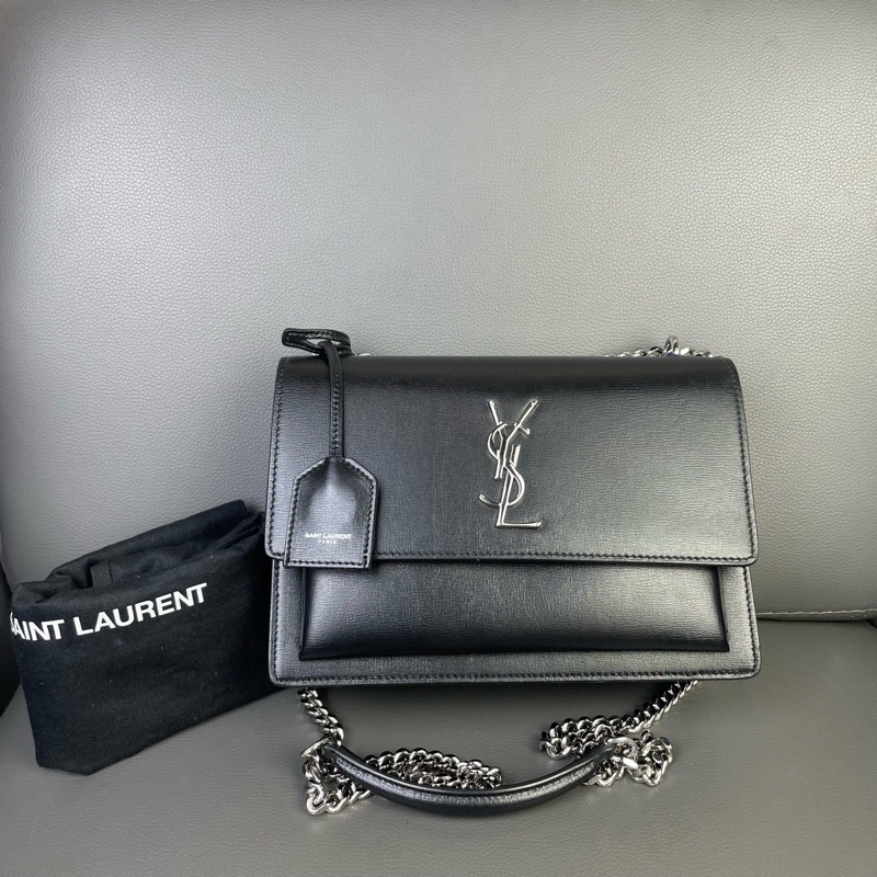 超便宜🈶️購證❤️ #YSL #黑銀 #sunset #日落包 #中號-2