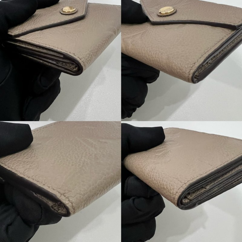 LV M69800/晶片款 斑鳩灰老花壓紋三折短夾-8