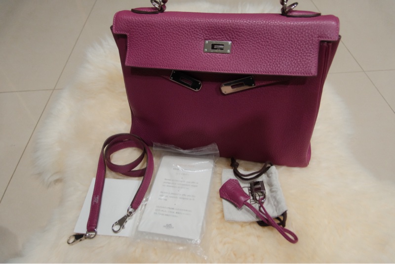 HERMES凱莉32公分銀扣-3