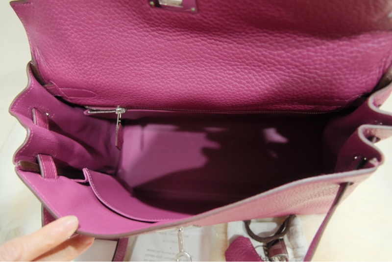 HERMES凱莉32公分銀扣-4