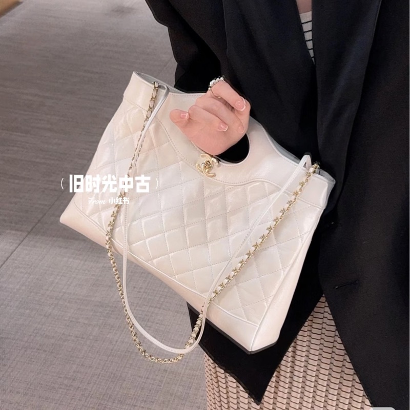 全新 芯片帶膜❤️ #香奈兒 #24s #31bag #橫版 #白金-0