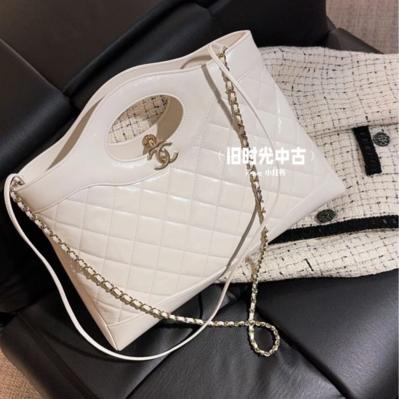 全新 芯片帶膜❤️ #香奈兒 #24s #31bag #橫版 #白金-1