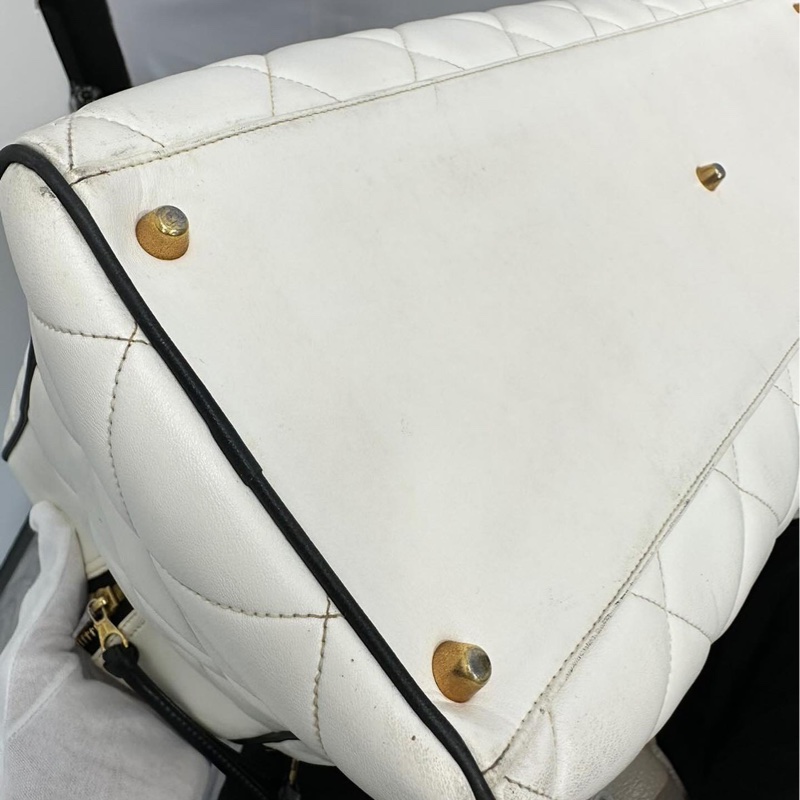 cHANEL白色保齡球包 vintage-6