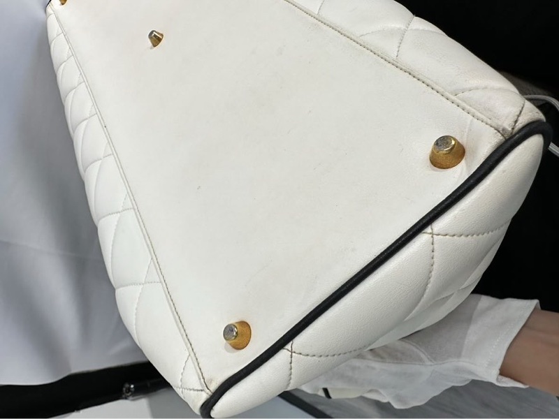 cHANEL白色保齡球包 vintage-10