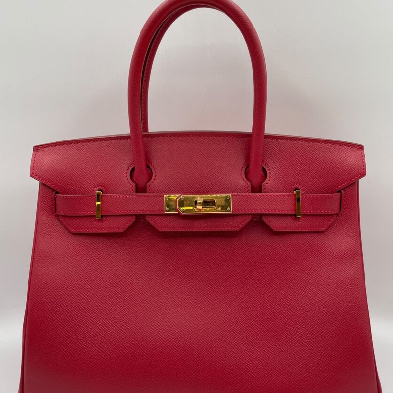 Hermes brkin 30紅銀柏金包-0