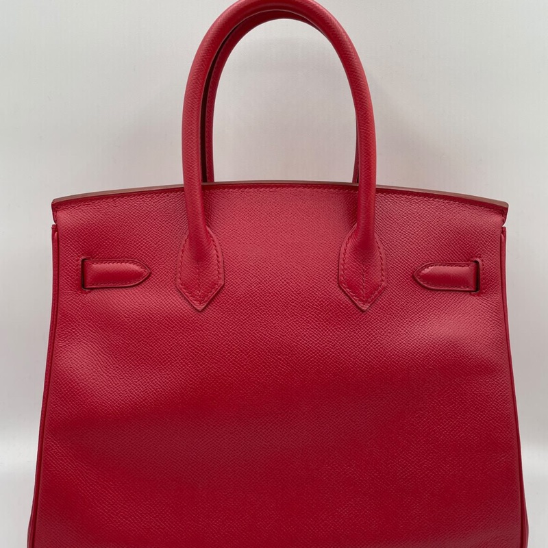 Hermes brkin 30紅銀柏金包-4