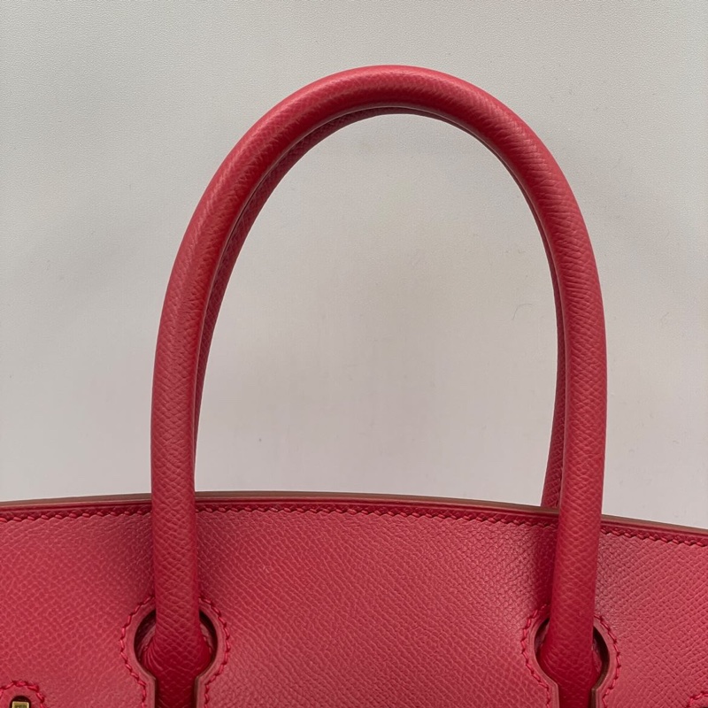 Hermes brkin 30紅銀柏金包-5