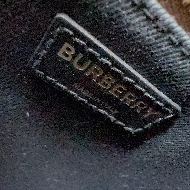 二手Burberry pocket系列迷你款TB字母條紋帆布手提斜背包 Burberry包 Burberry托特包-19