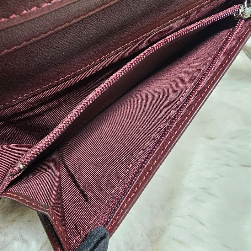CHANEL 經典菱格紋 #黑色羊皮 #長夾 Wallet 長皮夾 #銀釦 義大利製-3