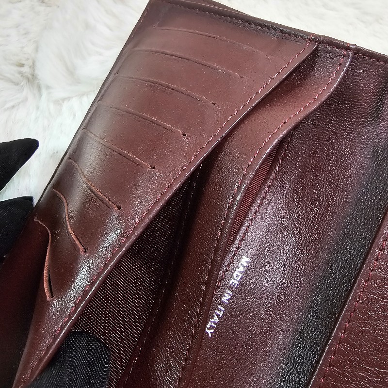 CHANEL 經典菱格紋 #黑色羊皮 #長夾 Wallet 長皮夾 #銀釦 義大利製-4