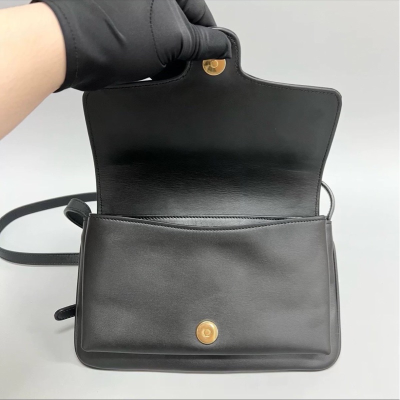 98新🌟Gucci黑金全皮Aril系列大logo單肩斜挎包-14