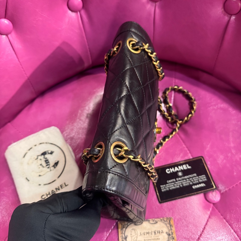 Chanel 巴黎限定鴛鴦釦小款CF/王吉娜古董精品-3