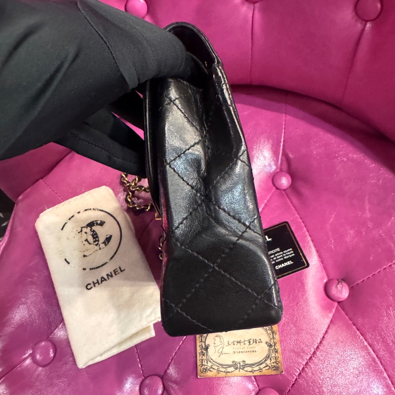 Chanel 巴黎限定鴛鴦釦小款CF/王吉娜古董精品-6