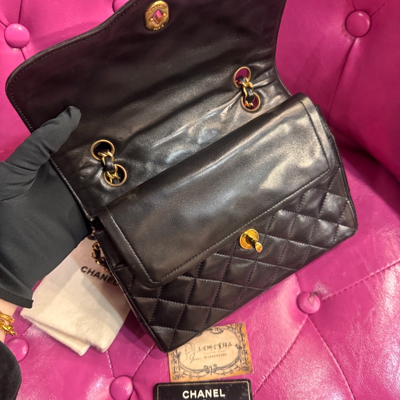 Chanel 巴黎限定鴛鴦釦小款CF/王吉娜古董精品-7