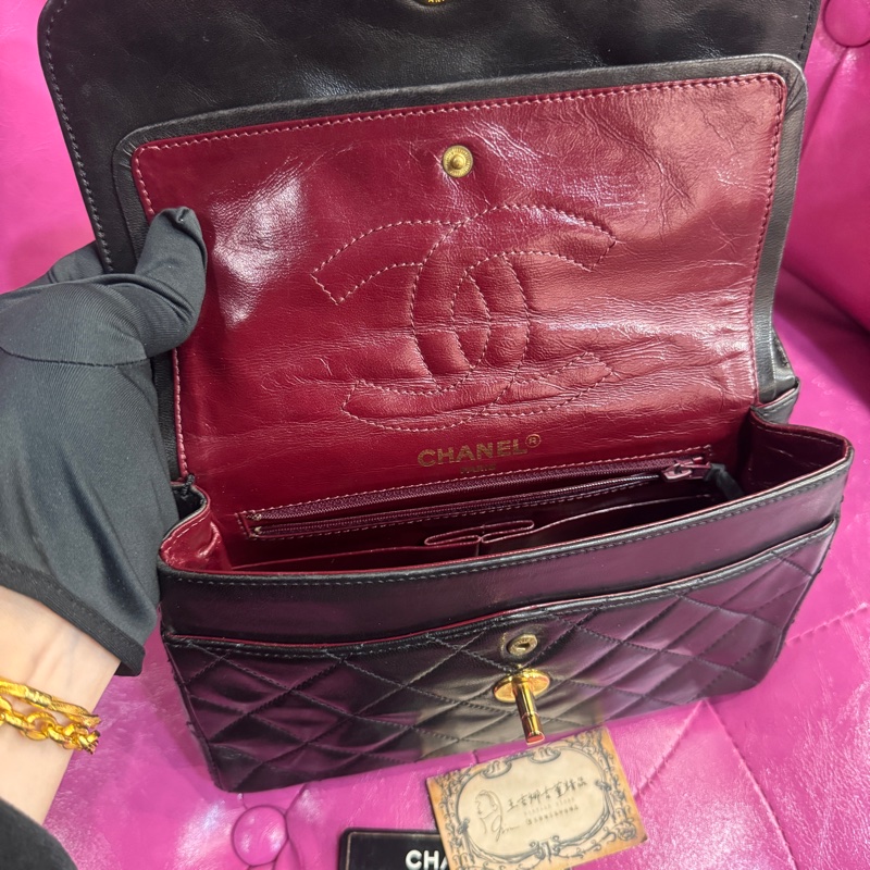 Chanel 巴黎限定鴛鴦釦小款CF/王吉娜古董精品-8