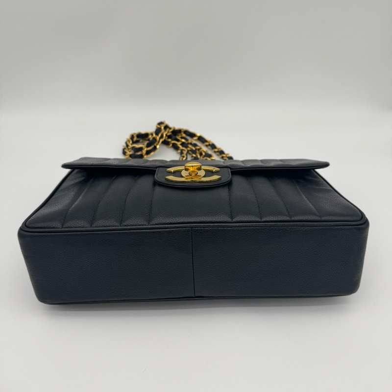 「JL精品代購」9新 香奈兒魚子醬黑金扣貝嫂30-6