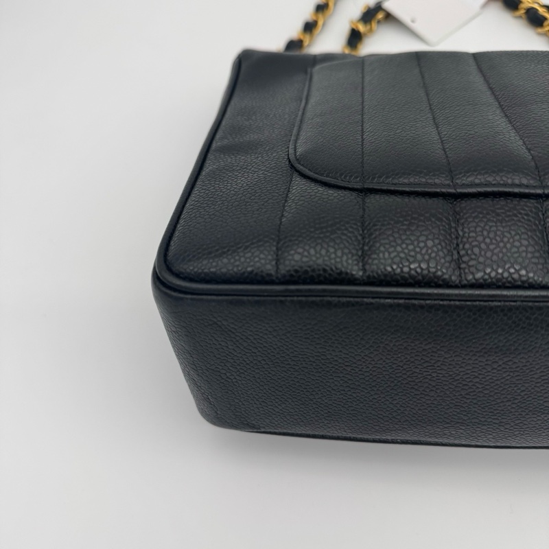 「JL精品代購」9新 香奈兒魚子醬黑金扣貝嫂30-7