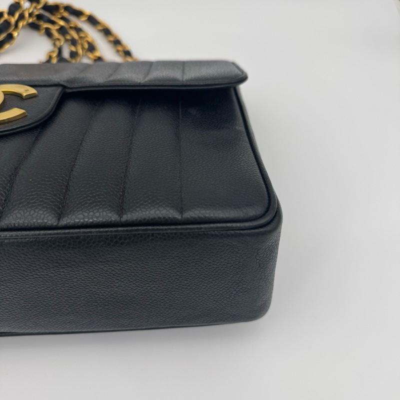 「JL精品代購」9新 香奈兒魚子醬黑金扣貝嫂30-9