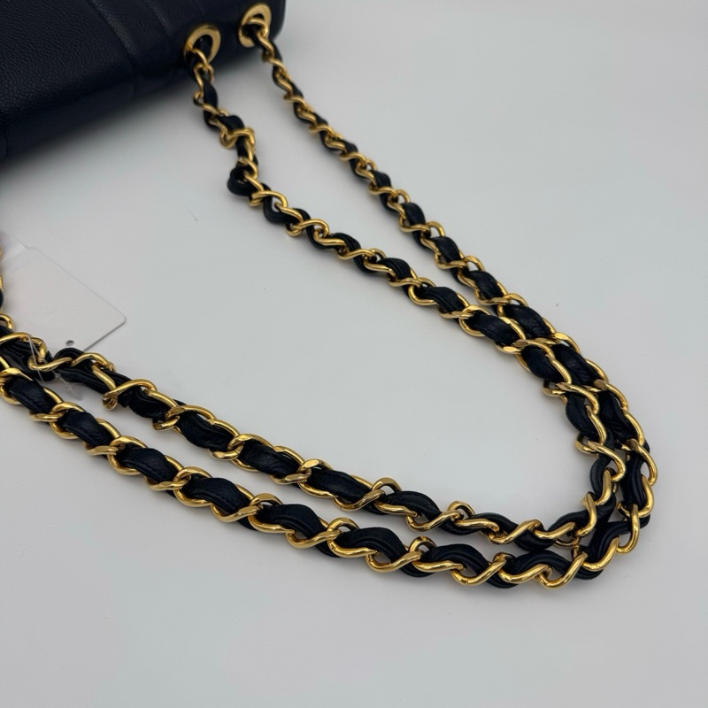 「JL精品代購」9新 香奈兒魚子醬黑金扣貝嫂30-14