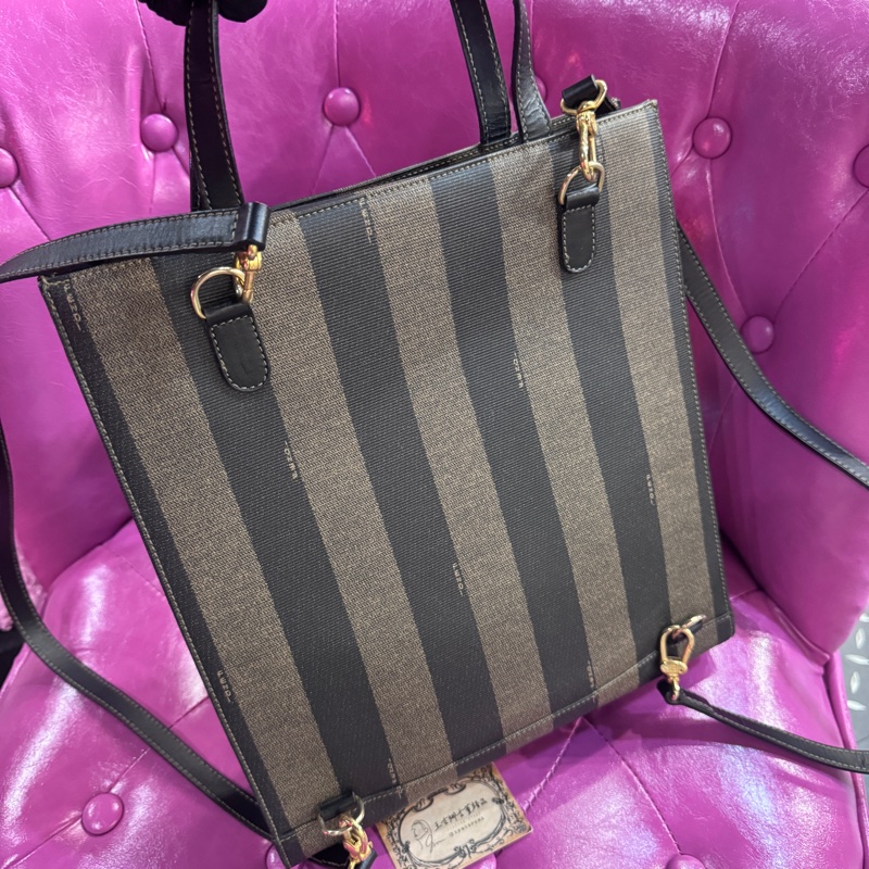 Fendi 後背包吧/肩背包/斜背包/多功能/王吉娜古董精品-4