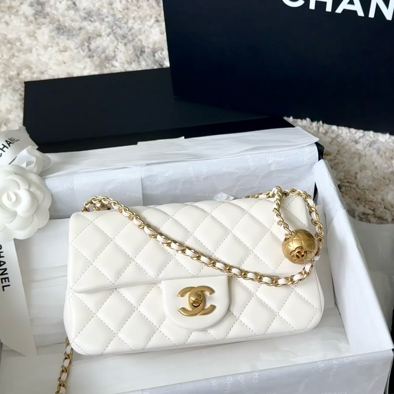 全新大全配🈶️25年購證❤️香奈兒 #白金 #金球 #cf20 #mini-0