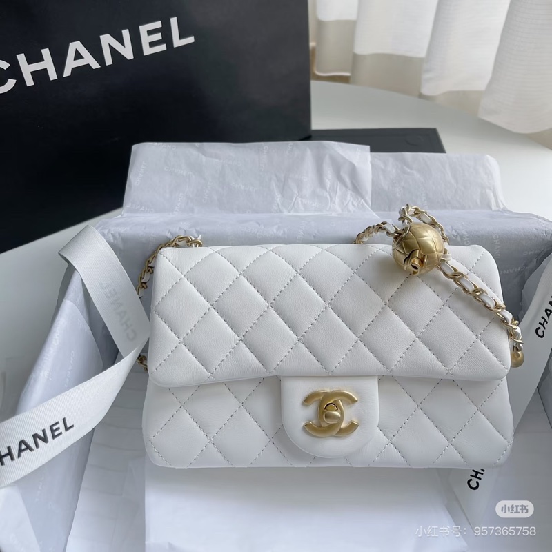 全新大全配🈶️25年購證❤️香奈兒 #白金 #金球 #cf20 #mini-2