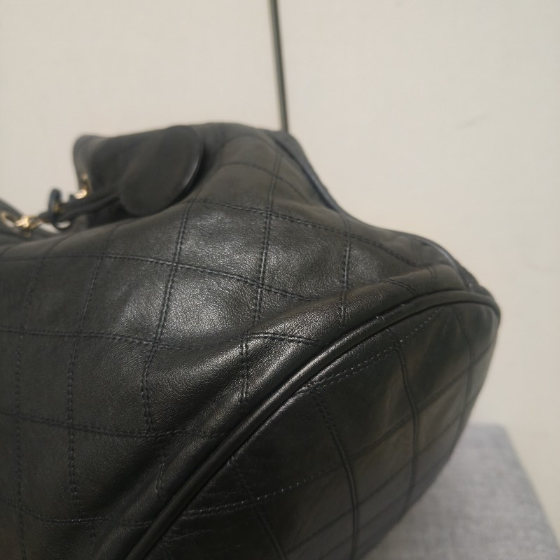 ㊣✨CHANEL✨香奈兒 黑色 老香 小香 Vintage 雙C 多背法 水桶包 肩背包/二手包/二手精品🌳二手樹屋🌳-9