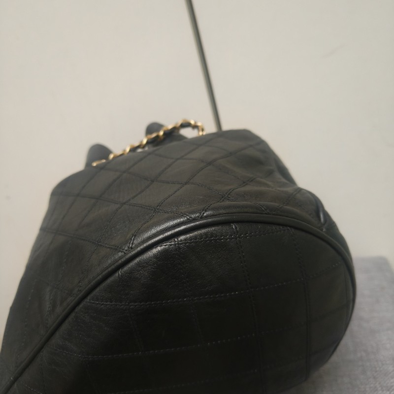 ㊣✨CHANEL✨香奈兒 黑色 老香 小香 Vintage 雙C 多背法 水桶包 肩背包/二手包/二手精品🌳二手樹屋🌳-12