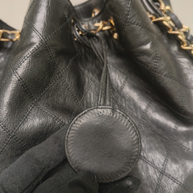 ㊣✨CHANEL✨香奈兒 黑色 老香 小香 Vintage 雙C 多背法 水桶包 肩背包/二手包/二手精品🌳二手樹屋🌳-17