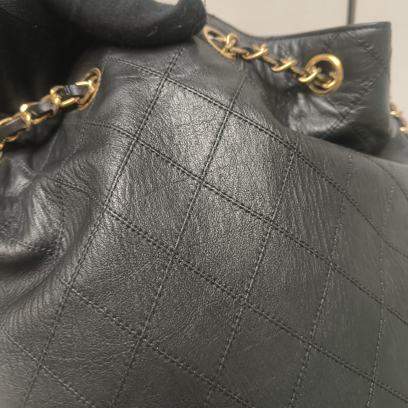 ㊣✨CHANEL✨香奈兒 黑色 老香 小香 Vintage 雙C 多背法 水桶包 肩背包/二手包/二手精品🌳二手樹屋🌳-22