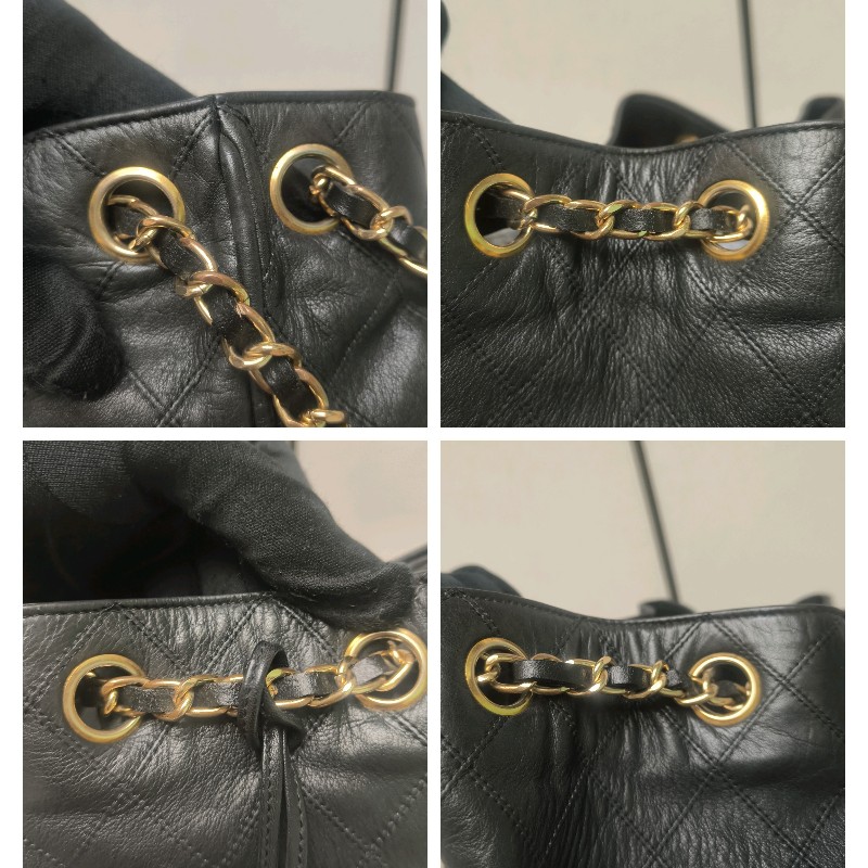 ㊣✨CHANEL✨香奈兒 黑色 老香 小香 Vintage 雙C 多背法 水桶包 肩背包/二手包/二手精品🌳二手樹屋🌳-26