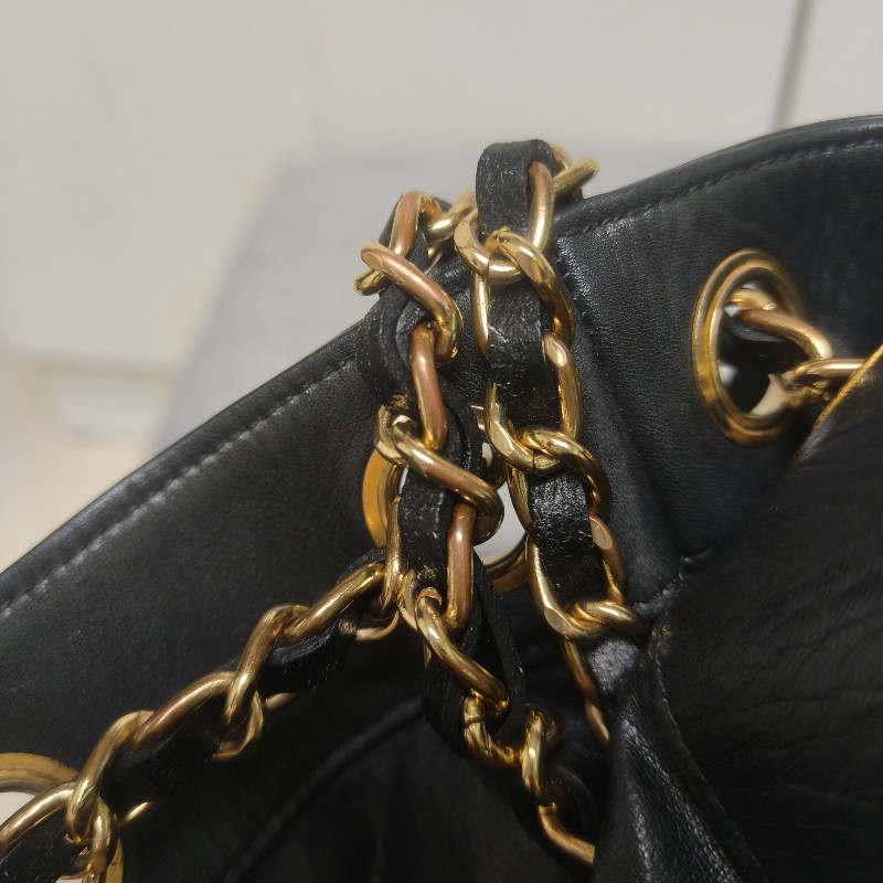 ㊣✨CHANEL✨香奈兒 黑色 老香 小香 Vintage 雙C 多背法 水桶包 肩背包/二手包/二手精品🌳二手樹屋🌳-30