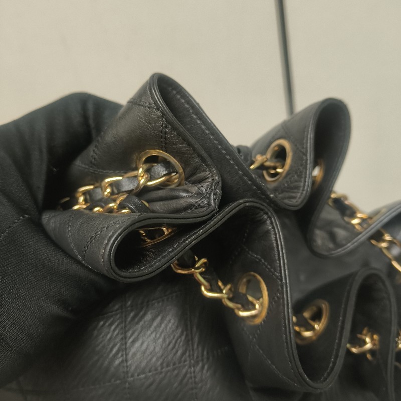 ㊣✨CHANEL✨香奈兒 黑色 老香 小香 Vintage 雙C 多背法 水桶包 肩背包/二手包/二手精品🌳二手樹屋🌳-31