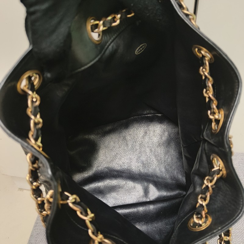 ㊣✨CHANEL✨香奈兒 黑色 老香 小香 Vintage 雙C 多背法 水桶包 肩背包/二手包/二手精品🌳二手樹屋🌳-33