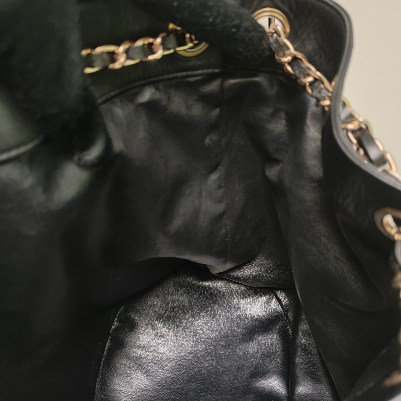 ㊣✨CHANEL✨香奈兒 黑色 老香 小香 Vintage 雙C 多背法 水桶包 肩背包/二手包/二手精品🌳二手樹屋🌳-34