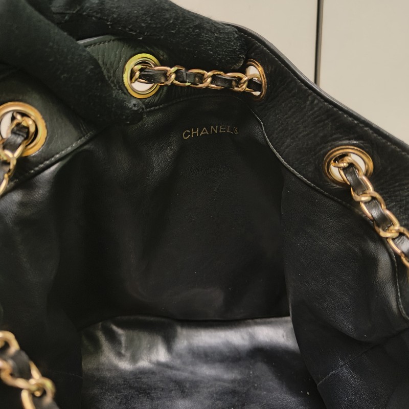 ㊣✨CHANEL✨香奈兒 黑色 老香 小香 Vintage 雙C 多背法 水桶包 肩背包/二手包/二手精品🌳二手樹屋🌳-35