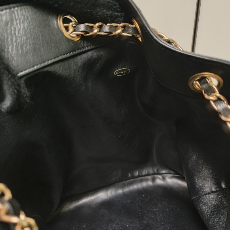 ㊣✨CHANEL✨香奈兒 黑色 老香 小香 Vintage 雙C 多背法 水桶包 肩背包/二手包/二手精品🌳二手樹屋🌳-39