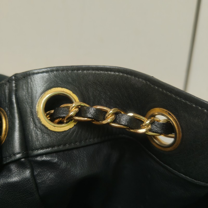 ㊣✨CHANEL✨香奈兒 黑色 老香 小香 Vintage 雙C 多背法 水桶包 肩背包/二手包/二手精品🌳二手樹屋🌳-42