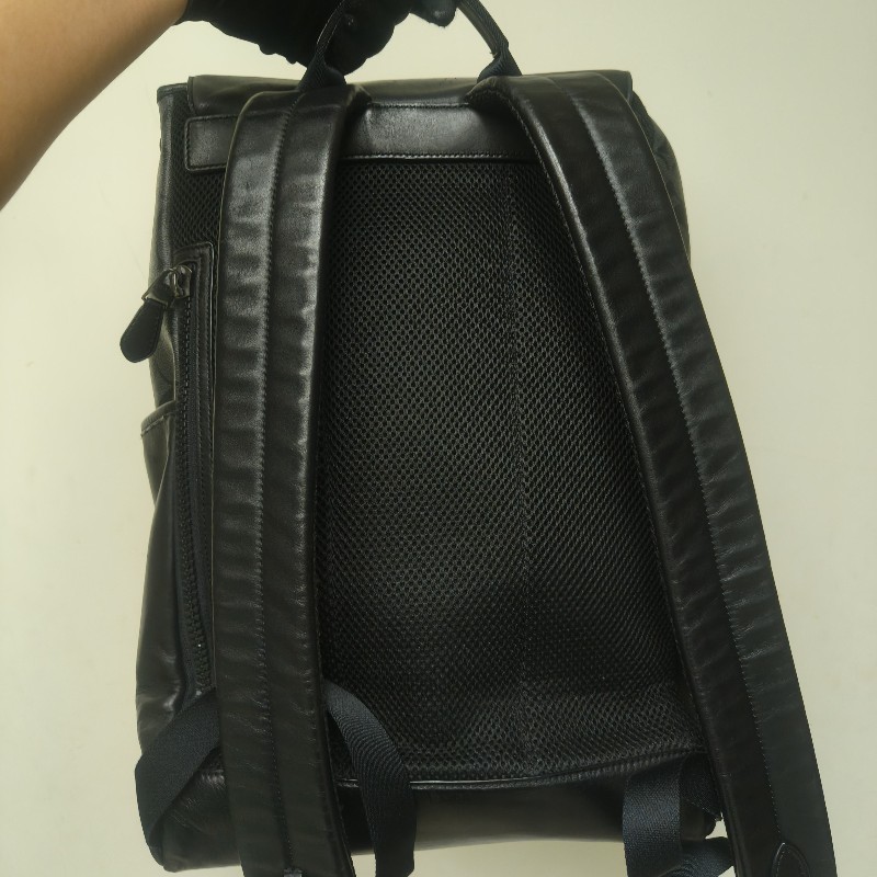 來囉‼️來囉‼️雙11優惠上車囉🚒超狂降價只到11/11🎁㊣✨COACH✨蔻馳 黑色 老花 皮革 掀蓋 抽繩 後背包/二手包/二手精品🌳二手樹屋🌳-4