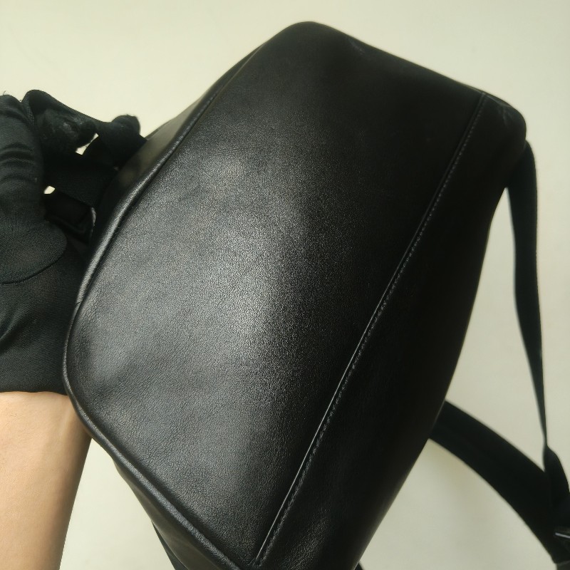 來囉‼️來囉‼️雙11優惠上車囉🚒超狂降價只到11/11🎁㊣✨COACH✨蔻馳 黑色 老花 皮革 掀蓋 抽繩 後背包/二手包/二手精品🌳二手樹屋🌳-5