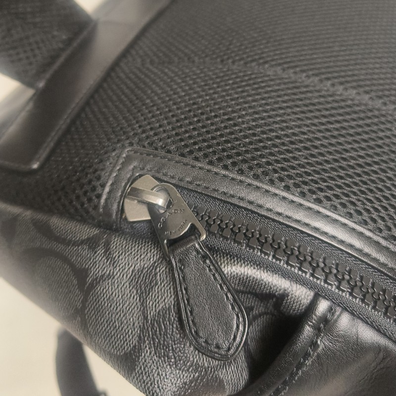 來囉‼️來囉‼️雙11優惠上車囉🚒超狂降價只到11/11🎁㊣✨COACH✨蔻馳 黑色 老花 皮革 掀蓋 抽繩 後背包/二手包/二手精品🌳二手樹屋🌳-30