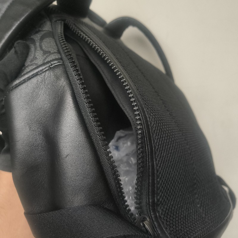 來囉‼️來囉‼️雙11優惠上車囉🚒超狂降價只到11/11🎁㊣✨COACH✨蔻馳 黑色 老花 皮革 掀蓋 抽繩 後背包/二手包/二手精品🌳二手樹屋🌳-31