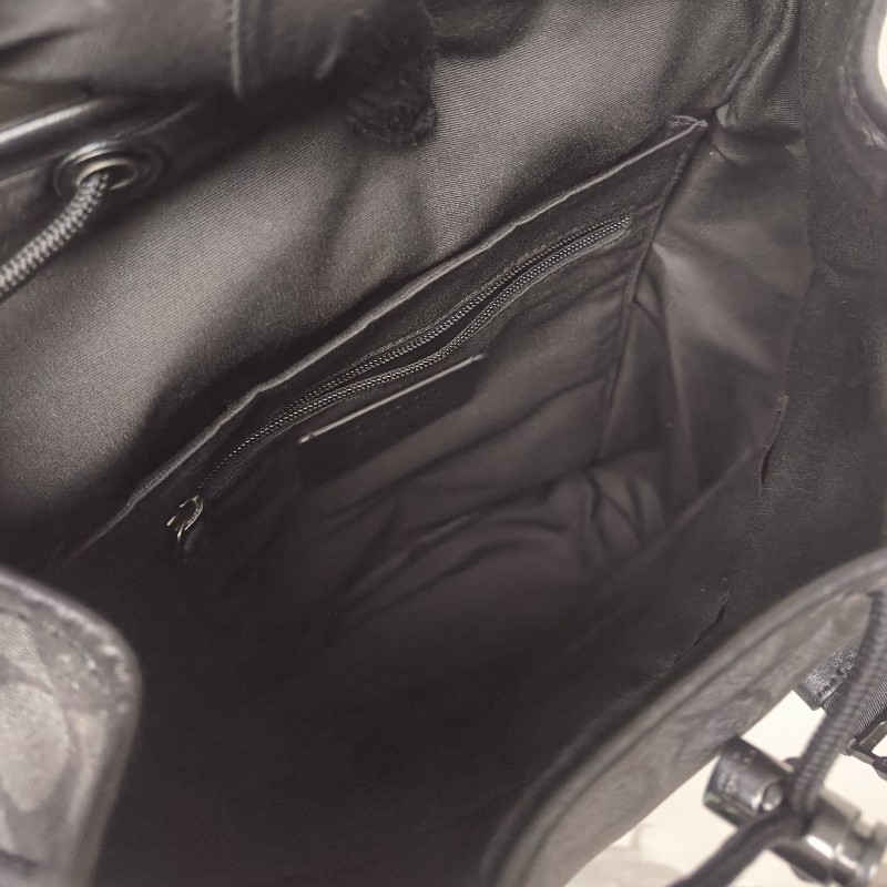 來囉‼️來囉‼️雙11優惠上車囉🚒超狂降價只到11/11🎁㊣✨COACH✨蔻馳 黑色 老花 皮革 掀蓋 抽繩 後背包/二手包/二手精品🌳二手樹屋🌳-42