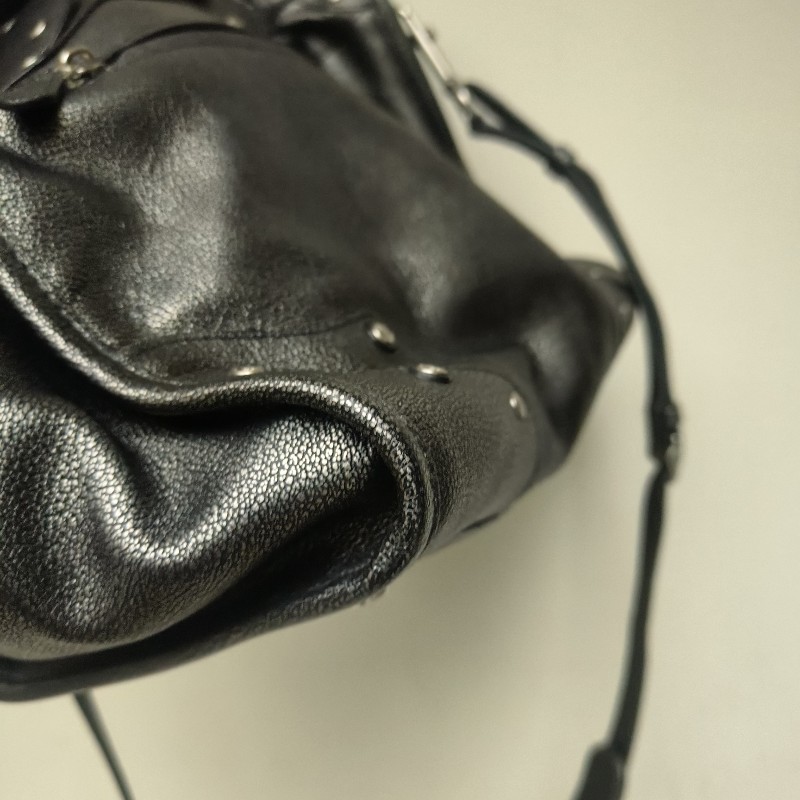 🔥年終狂降🔥【限時降價只到12/31(原7,800)】【9成新】㊣✨COACH✨蔻馳 金屬 黑銀 皮革 旋轉釦 波士頓 肩背包 手提包 斜背包/二手包/二手精品🌳二手樹屋🌳-9