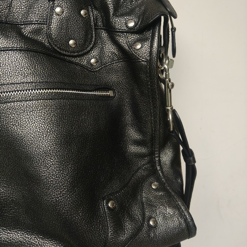 🔥年終狂降🔥【限時降價只到12/31(原7,800)】【9成新】㊣✨COACH✨蔻馳 金屬 黑銀 皮革 旋轉釦 波士頓 肩背包 手提包 斜背包/二手包/二手精品🌳二手樹屋🌳-25