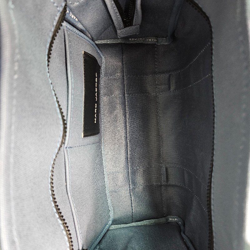 全新 Marc Jacobs The Tote Bag 小號帆布托特包 藍灰色-3