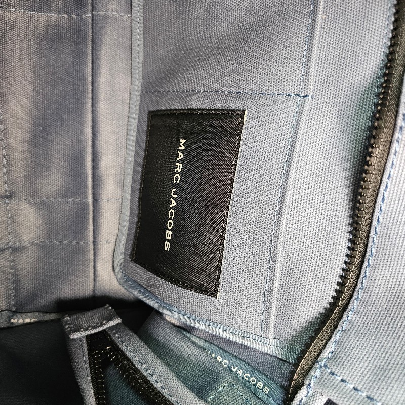 全新 Marc Jacobs The Tote Bag 小號帆布托特包 藍灰色-4