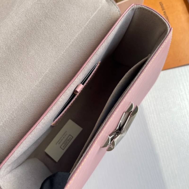 Louis Vuitton twist 粉色銀扣水波紋 全套配件 扣子有膜-15