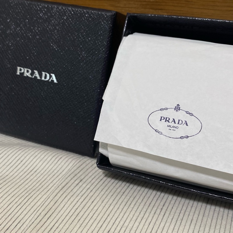 Prada 黑色 小羊皮 小手包 手環包 臂包 pouch-7