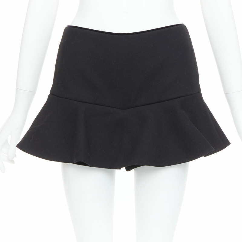 RED VALENTINO black ruffle hem skort shortsIT38 XS-0